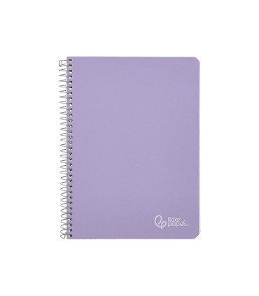 Cuaderno espiral liderpapel din a5 witty tapa dura 80h 90gr cuadro 4mm con margen color violeta