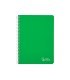 Cuaderno espiral liderpapel din a5 witty tapa dura 80h 90gr cuadro 4mm con margen color verde