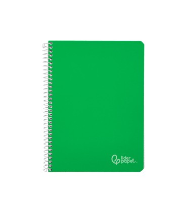 Cuaderno espiral liderpapel din a5 witty tapa dura 80h 90gr cuadro 4mm con margen color verde