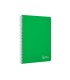 Cuaderno espiral liderpapel din a5 witty tapa dura 80h 90gr cuadro 4mm con margen color verde