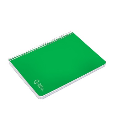 Cuaderno espiral liderpapel din a5 witty tapa dura 80h 90gr cuadro 4mm con margen color verde