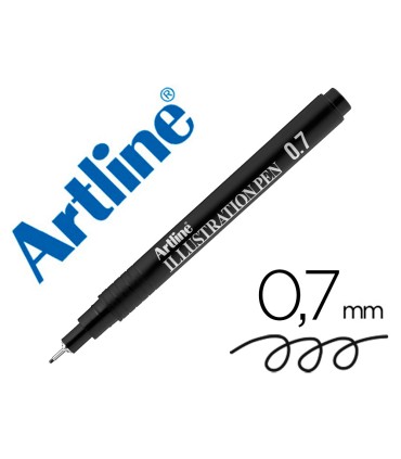 Rotulador artline calibrado micrometrico negro illustration pen ek 287iln punta poliacetal 07mm