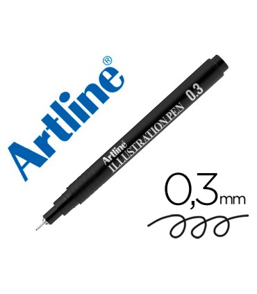 Rotulador artline calibrado micrometrico negro illustration pen ek 283iln punta poliacetal 03mm