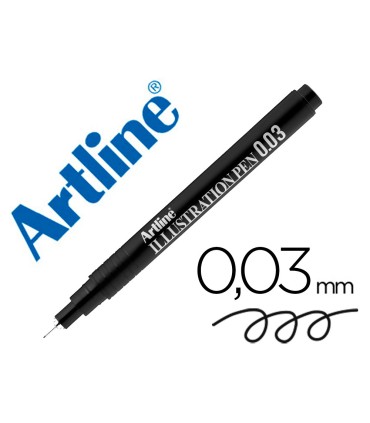 Rotulador artline calibrado micrometrico negro illustration pen ek 2803iln punta poliacetal 003mm