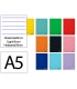 Cuaderno espiral liderpapel din a5 smart tapa blanda 80h 75gr horizontal 8mm con margen colores surtidos