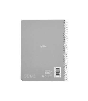 Cuaderno espiral liderpapel din a5 smart tapa blanda 80h 75gr horizontal 8mm con margen colores surtidos