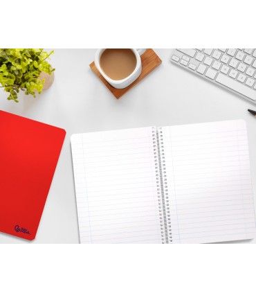 Cuaderno espiral liderpapel din a5 smart tapa blanda 80h 75gr horizontal 8mm con margen colores surtidos