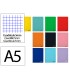 Cuaderno espiral liderpapel din a5 smart tapa blanda 80h 75gr cuadro 5mm con margen colores surtidos