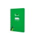 Cuaderno espiral liderpapel di n a5 pautaguia tapa dura 80h 90 gr cuadro pautado 3mm color verde