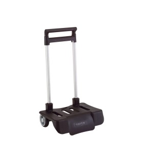 Carro portamochilas plegable negro 300x850x230 mm
