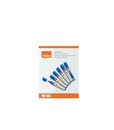 Rotulador nobo para pizarra blanca tinta liquida punta conica 3 mm azul caja de 10 unidades