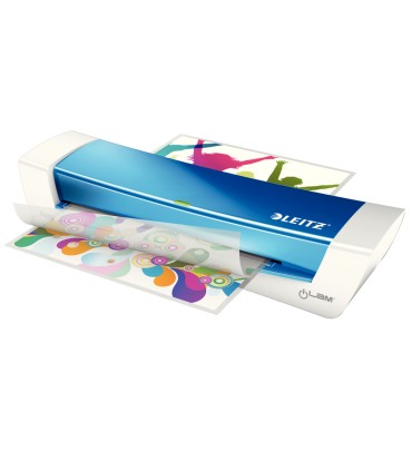 Plastificadora leitz ilam home office din a4 2 rodillos hasta 125 mc color blanco azul