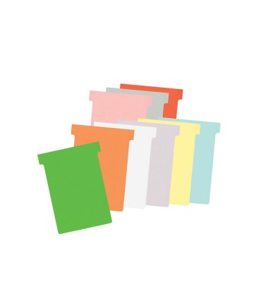 Ficha t para plannings nobo indice 3 cartulina 170 gr color verde pack de 100 unidades