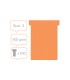 Ficha t para plannings nobo indice 3 cartulina 170 gr color naranja pack de 100 unidades