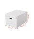 Caja almacenamiento esselte grande color blanco 510x355x305 mm pack de 3 unidades