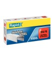 Grapas rapid 24/6 super strong acero inoxidable caja 1000 unidades