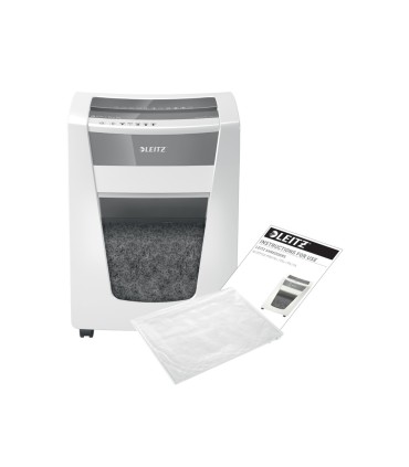 Destructora de documentos leitz iq office pro p4 blanco plata