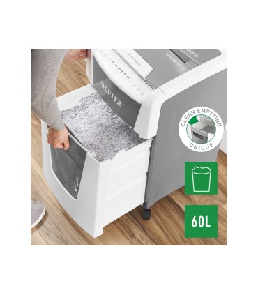 Destructora de documentos leitz iq auto office 300 p5 blanca