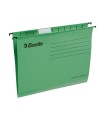 Carpeta colgante esselte din a4 kraft lomo v visor corto flexible verde caja de 25 unidades