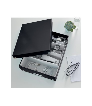 Caja almacenamiento leitz click store mediana color negro 280x100x370 mm