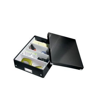 Caja almacenamiento leitz click store mediana color negro 280x100x370 mm