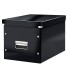 Caja almacenamiento leitz click store cubica grande color negro 320x360x310 mm