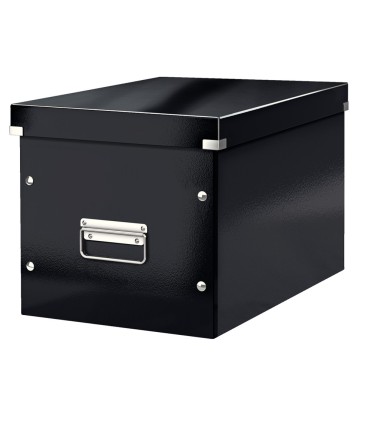 Caja almacenamiento leitz click store cubica grande color negro 320x360x310 mm