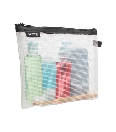 Bolsa de viaje leitz wow con cremallera resistente al agua color negro 240x170 mm