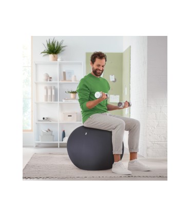 Balon de asiento leitz active sitzball antideslizante 65 cm color gris oscuro