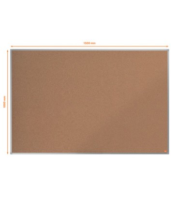 Tablero de anuncios nobo essence corcho marco aluminio 1500x1000 mm