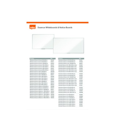 Pizarra blanca nobo essence melamina 2400x1200 mm