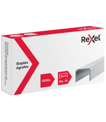 Grapas rexel n 24 6 galvanizada caja de 1000 unidades