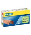 Grapas rapid n 24/6 cobreada caja de 1000 unidades