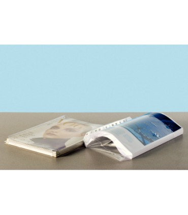 Funda multitaladro leitz con fuelle din a4 con refuerzo 170 mc cristal pack de 10 unidades