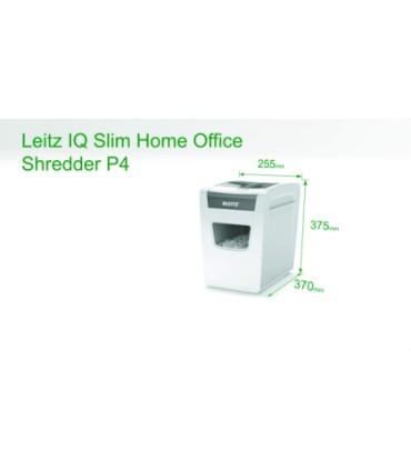 Destructora de documentos leitz iq slim home office 150 capacidad de corte 10 hojas destruye grapas y clips