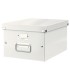 Caja almacenamiento leitz clickstore wow carton reciclado color blanco 281x200x369 mm