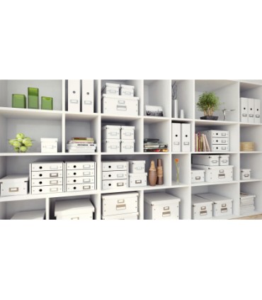 Caja almacenamiento leitz clickstore wow carton reciclado color blanco 281x200x369 mm