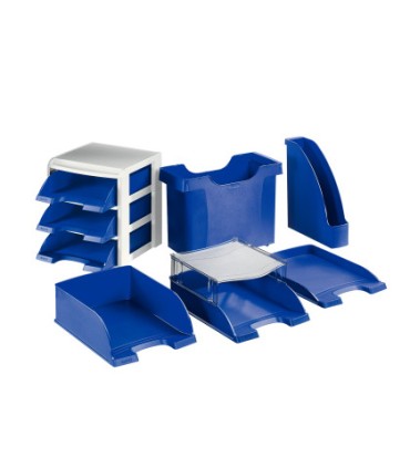 Bandeja sobremesa leitz plus jumbo opaca color azul 255x357x103 mm