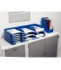 Bandeja sobremesa leitz plus jumbo opaca color azul 255x357x103 mm