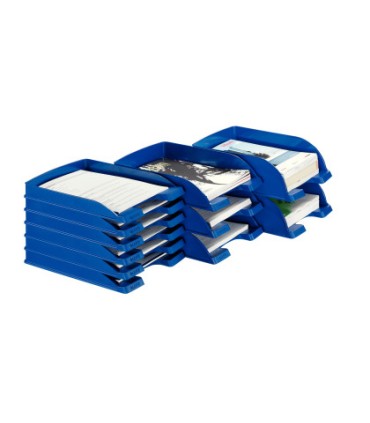 Bandeja sobremesa leitz plus jumbo opaca color azul 255x357x103 mm