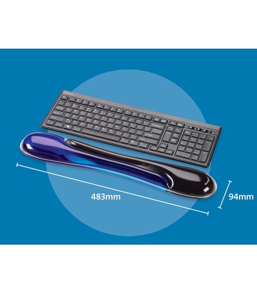 Reposamunecas kensington duo gel teclado color negro azul 240x182x25 mm