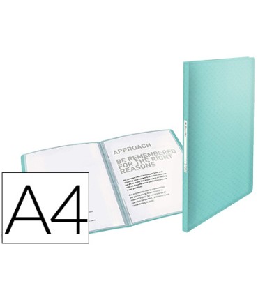 Carpeta esselte escaparate colour ice 40 fundas polipropileno din a4 color azul