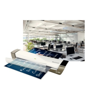 Plastificadora leitz ilam office din a3 con 2 rodillos hasta 125 mc color plata