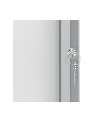 Vitrina de anuncio nobo premium plus blanca magnetica para exterior 8 x din a4 692x972x45 mm