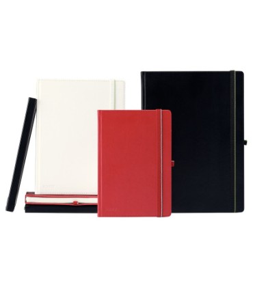 Cuaderno con gomilla leitz complete tapa dura din a4 80 hojas cuadro 5 mm color negro