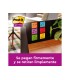 Bloc de notas adhesivas quita y pon post it super sticky carnival 100 pefc 76x127 mm pack de 6 blocs colores