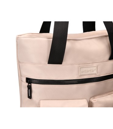 Cartera antartik bolso mochila casual color beige 400x120x390 mm