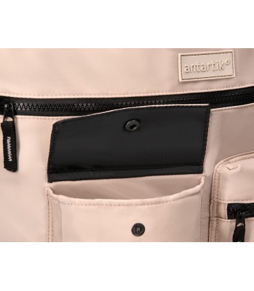 Cartera antartik bolso mochila casual color beige 400x120x390 mm