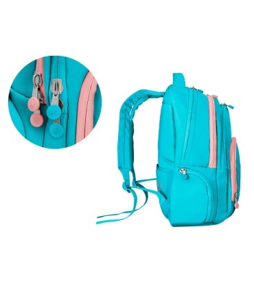 Mochila antartik multibolsillo 19l compartimento para portatil y tablet color azul turquesa 450 x 160 x 300 mm