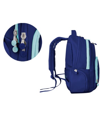 Mochila antartik multibolsillo 19l compartimento para portatil y tablet color azul marino 450 x 160 x 300 mm